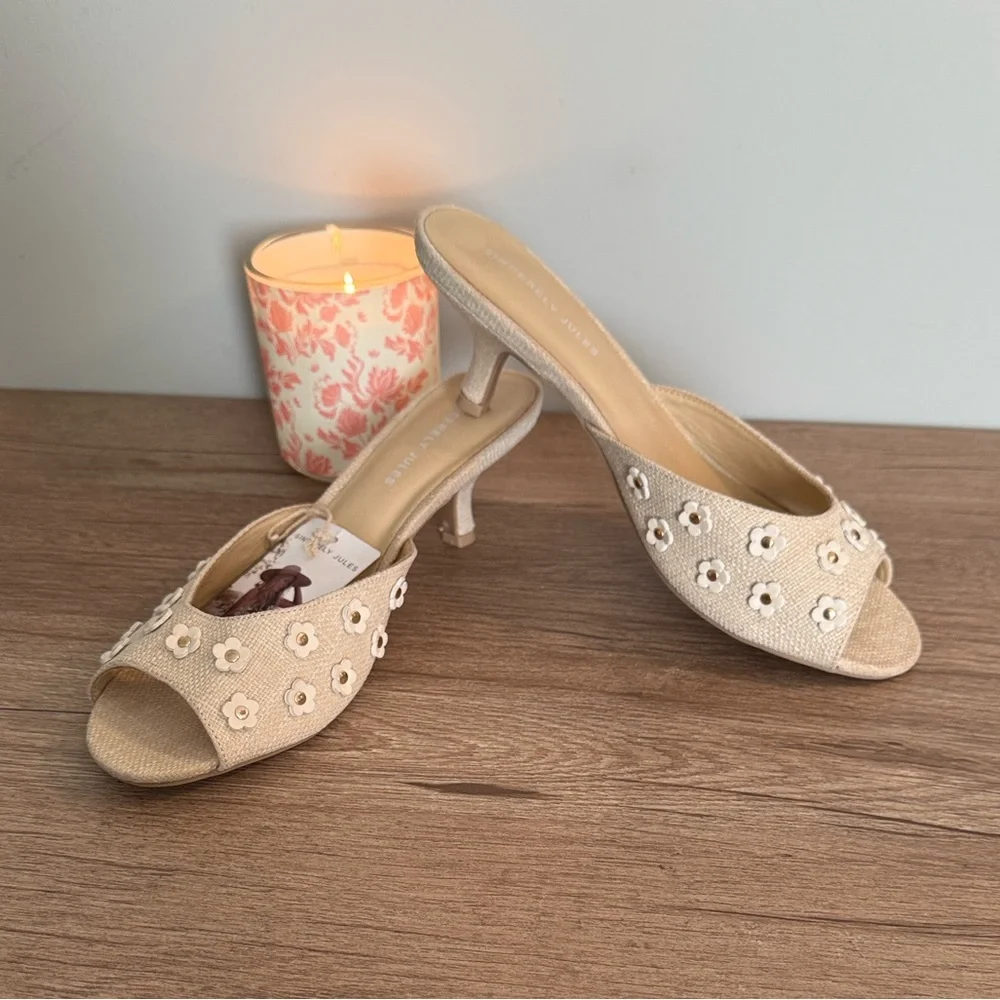 Sincerely Jules Floral Embellished Mules, 8.5, NWT - Picture 2 of 8